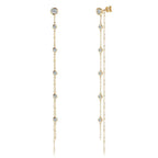 Moissanite Stud Earrings 2ct D Color VVS1 Round Cut 925 Sterling Silver Tassel BandsCo Straps