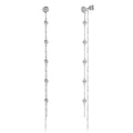 Moissanite Stud Earrings 2ct D Color VVS1 Round Cut 925 Sterling Silver Tassel BandsCo Straps