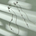 Moissanite Stud Earrings 2ct D Color VVS1 Round Cut 925 Sterling Silver Tassel BandsCo Straps