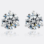 Moissanite Stud Earrings 925 Sterling Silver Small Classic Korean Fashion Gift BandsCo Straps