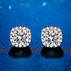 Moissanite Stud Earrings 925 Sterling Silver Round Cut Classic Women's Jewelry BandsCo Straps