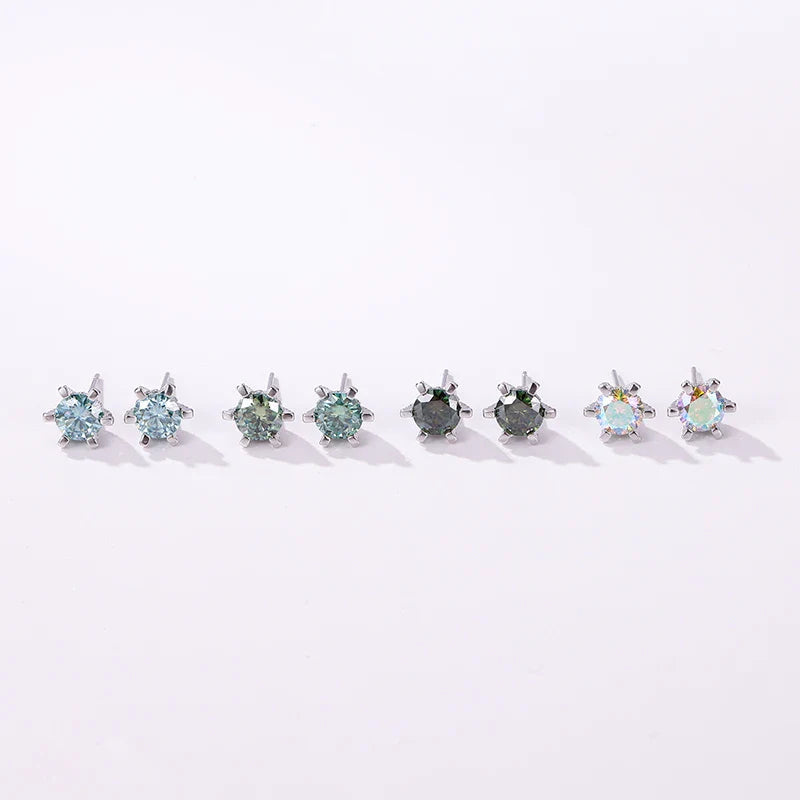 1ct D VVS Moissanite Stud Earrings 925 Sterling Silver 3EX Cut Women Daily BandsCo Straps