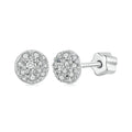 Moissanite Stud Earrings 925 Sterling Silver Hemisphere Dazzling For Mom BandsCo Straps