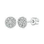 Moissanite Stud Earrings 925 Sterling Silver Hemisphere Dazzling For Mom BandsCo Straps