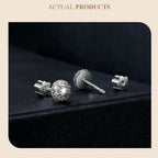 Moissanite Stud Earrings 925 Sterling Silver Hemisphere Dazzling For Mom BandsCo Straps