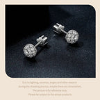 Moissanite Stud Earrings 925 Sterling Silver Hemisphere Dazzling For Mom BandsCo Straps