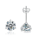 Moissanite Stud Earrings 925 Sterling Silver Small Classic Korean Fashion Gift BandsCo Straps