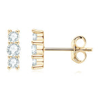 Moissanite Stud Earrings 925 Sterling Silver Mini Curved Climber Studs Women BandsCo Straps