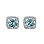 Moissanite Stud Earrings 925 Sterling Silver Round Cut Classic Women's Jewelry BandsCo Straps