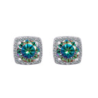 Moissanite Stud Earrings 925 Sterling Silver Round Cut Classic Women's Jewelry BandsCo Straps