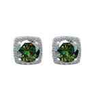 Moissanite Stud Earrings 925 Sterling Silver Round Cut Classic Women's Jewelry BandsCo Straps