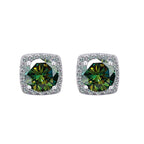 Moissanite Stud Earrings 925 Sterling Silver Round Cut Classic Women's Jewelry BandsCo Straps