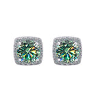 Moissanite Stud Earrings 925 Sterling Silver Round Cut Classic Women's Jewelry BandsCo Straps