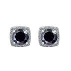 Moissanite Stud Earrings 925 Sterling Silver Round Cut Classic Women's Jewelry BandsCo Straps