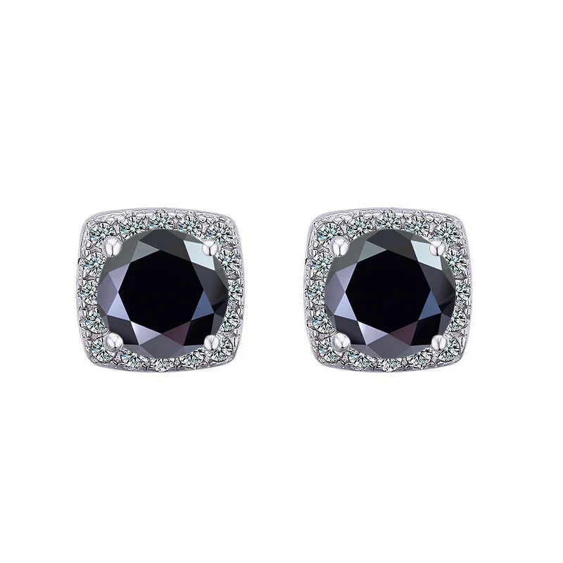 Moissanite Stud Earrings 925 Sterling Silver Round Cut Classic Women's Jewelry BandsCo Straps