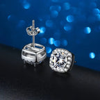 Moissanite Stud Earrings 925 Sterling Silver Round Cut Classic Women's Jewelry BandsCo Straps