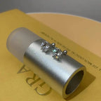 Moissanite Stud Earrings 925 Sterling Silver White Gold Plated D VVS1 Round BandsCo Straps