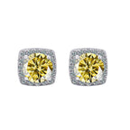 Moissanite Stud Earrings 925 Sterling Silver Round Cut Classic Women's Jewelry BandsCo Straps