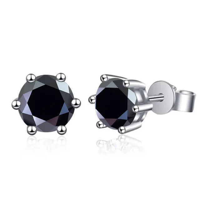 Moissanite Stud Earrings 1-6ct GRA Certified 21 Colors 925 Sterling Silver BandsCo Straps