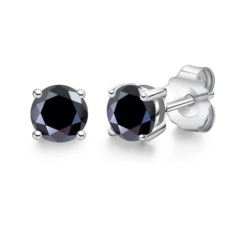 Moissanite Stud Earrings 0.1-3CT S925 Sterling Silver Platinum Plated Bride BandsCo Straps