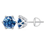 Moissanite Stud Earrings 0.5-2CT Screw Back S925 Sterling Silver 18K Plated BandsCo Straps