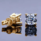 Moissanite Stud Earrings 0.3-2ct Round Certified 925 Sterling Silver Wedding BandsCo Straps