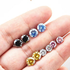925 Sterling Silver Moissanite Stud Earrings 0.5CT 1CT Women Classic BandsCo Straps