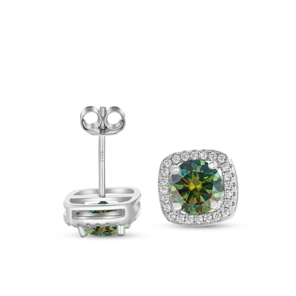 Moissanite Stud Earrings 0.5-1.0CT Multi 925 Sterling Silver 18K Plated Gift BandsCo Straps