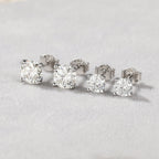 Moissanite 0.5-1.2 Ct D Color Stud Earrings 925 Sterling Silver For Women BandsCo Straps