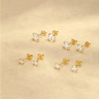 Moissanite 0.25-1.2 Carat D Color 925 Sterling Silver Stud Earrings Women BandsCo Straps