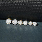 Moissanite Stud Earrings 1-6ct 21 Colors GRA Cert 925 Sterling Silver BandsCo Straps