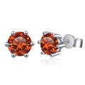 Moissanite Stud Earrings 1-6ct GRA Certified 21 Colors 925 Sterling Silver BandsCo Straps
