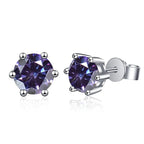 Moissanite Stud Earrings 1-6ct 21 Colors GRA Cert 925 Sterling Silver BandsCo Straps