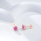 Moissanite Stud Earrings 0.5-2 CT 925 Sterling Silver Rose Gold Plated Gift BandsCo Straps