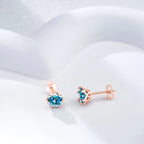 Moissanite Stud Earrings 0.5-2 CT 925 Sterling Silver Rose Gold Plated Gift BandsCo Straps