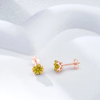 Moissanite Stud Earrings 0.5-2 CT 925 Sterling Silver Rose Gold Plated Gift BandsCo Straps