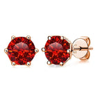 Moissanite Stud Earrings 0.5/1/2 CT Rose Gold Plated Sterling Silver 925 BandsCo Straps