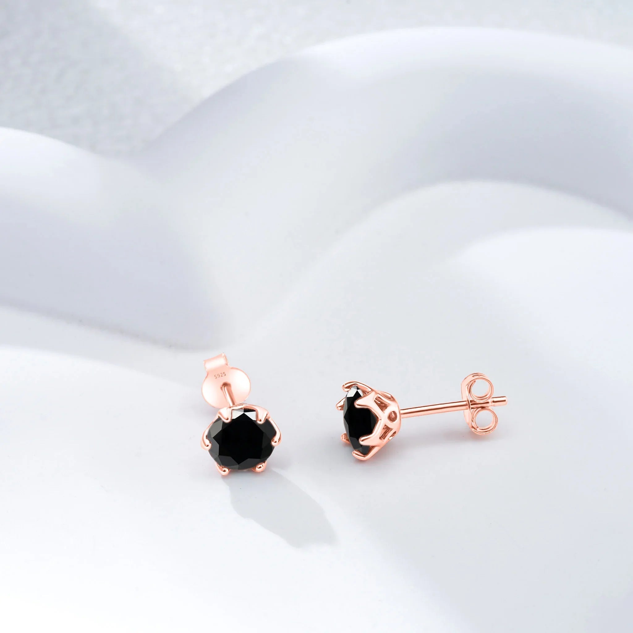 Moissanite Stud Earrings 0.5-2 CT 925 Sterling Silver Rose Gold Plated Gift BandsCo Straps