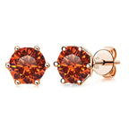 Moissanite Stud Earrings 0.5/1/2 CT Rose Gold Plated Sterling Silver 925 BandsCo Straps