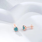 Moissanite Stud Earrings 0.5-2 CT 925 Sterling Silver Rose Gold Plated Gift BandsCo Straps