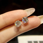 Moissanite Stud Earrings 0.1-3CT S925 Sterling Silver Platinum Plated Bride BandsCo Straps