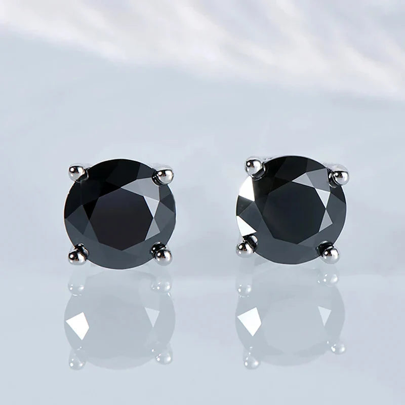 Moissanite Stud Earrings 0.1-3CT S925 Sterling Silver Platinum Plated Bride BandsCo Straps