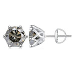 Moissanite Stud Earrings 0.5-2CT Screw Back S925 Sterling Silver 18K Plated BandsCo Straps