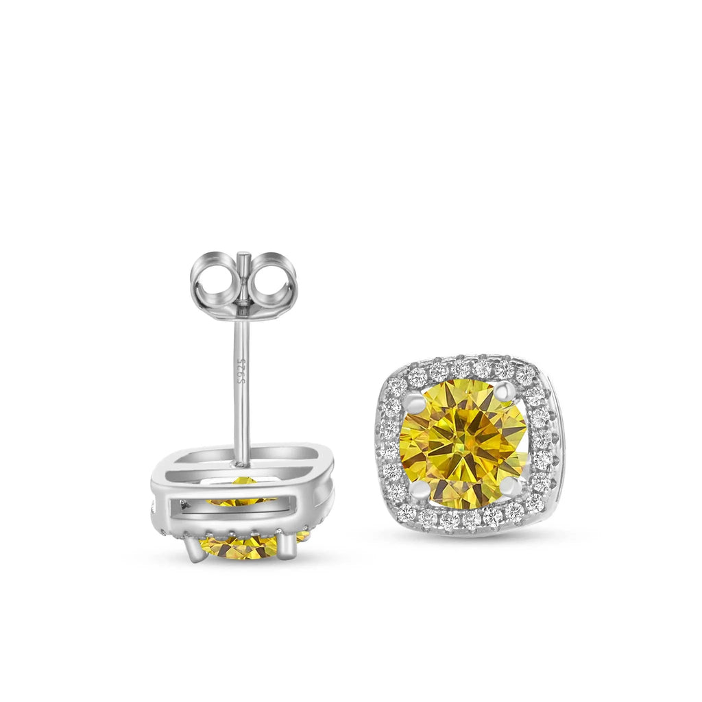 Moissanite Stud Earrings 0.5-1.0CT Multi 925 Sterling Silver 18K Plated Gift BandsCo Straps