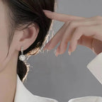Moissanite Sunflower Drop Earrings 925 Sterling Silver Dainty Wedding Banquet BandsCo Straps