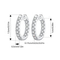 Moissanite Two-Tone Small Hoop Earrings 1cm Round Sparkling Engagement BandsCo Straps