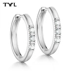 Moissanite VVS1 Drop Earrings 18K Gold Plated 925 Sterling Round Pear Square BandsCo Straps