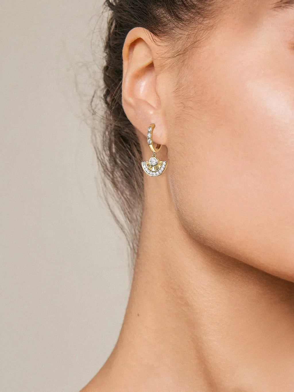 Moissanite VVS1 Drop Earrings 18K Gold Plated 925 Sterling Round Pear Square BandsCo Straps