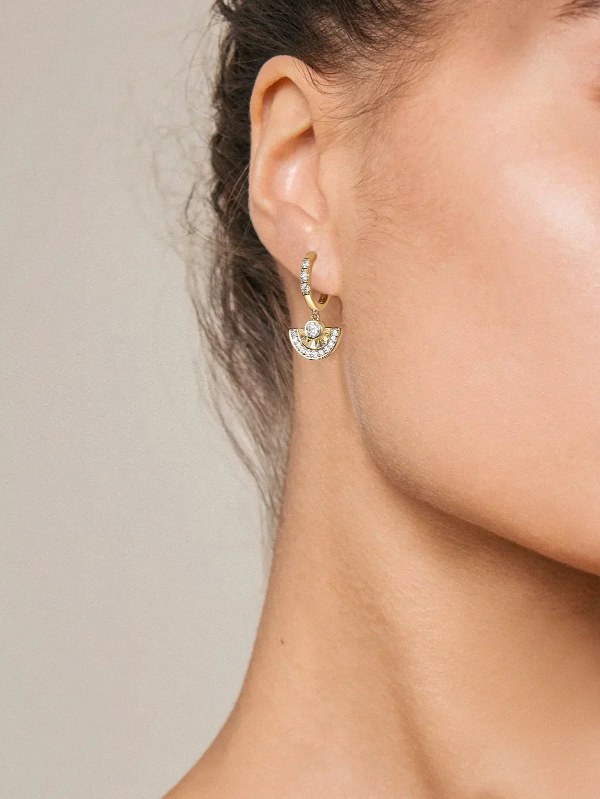 Moissanite VVS1 Drop Earrings 18K Gold Plated 925 Sterling Round Pear Square BandsCo Straps