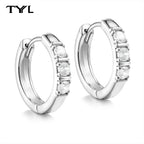 Moissanite VVS1 Drop Earrings 18K Gold Plated 925 Sterling Round Pear Square BandsCo Straps